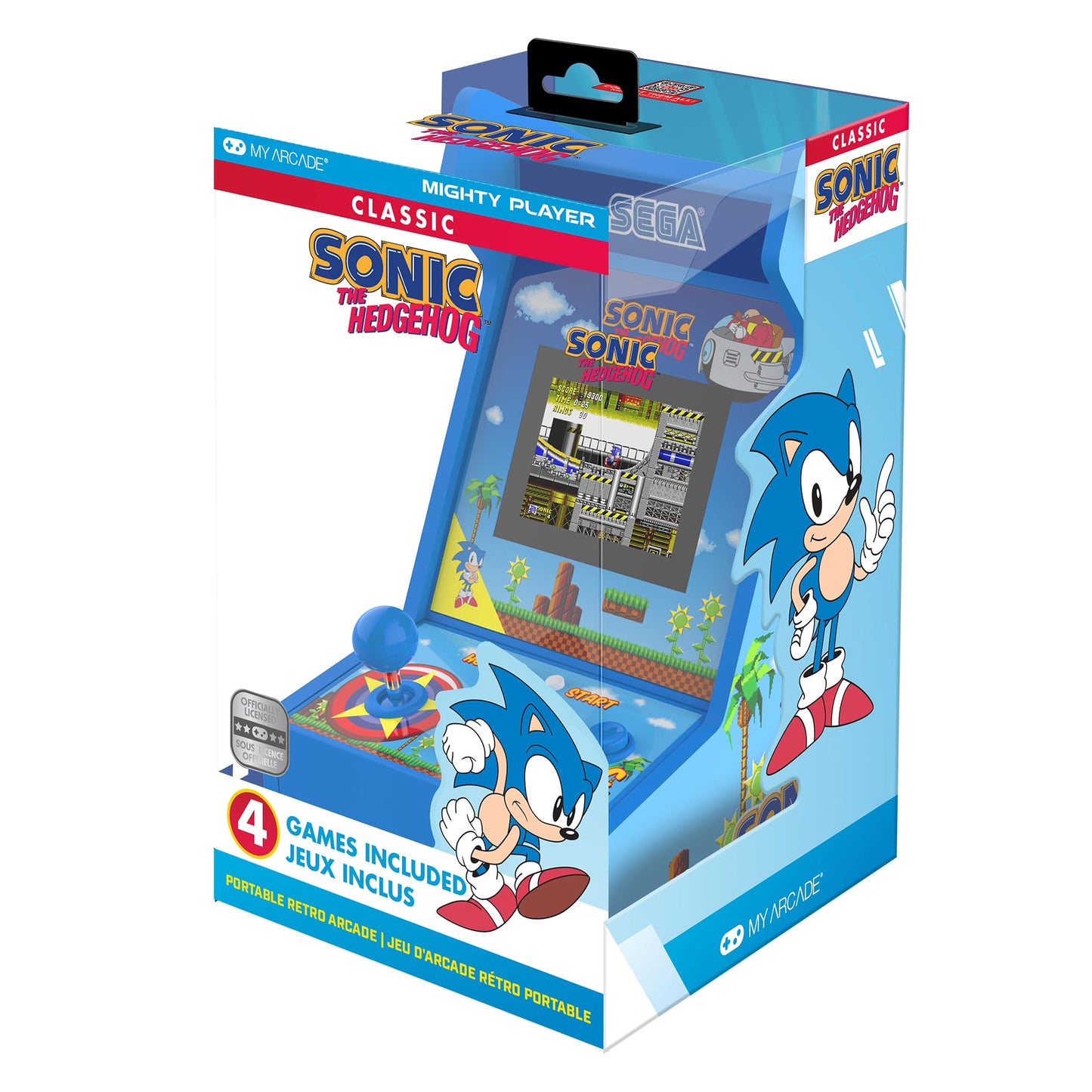 My Arcade Sonic The Hedgehog Mighty Player: Sonic Games, 4 Sega Games in 1, Sonic Toys, 11 Inches