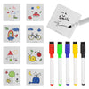 Canvas Tiles Whiteboard with 8 Magnetic Building Tiles & 5 Marker Pens Expansion Construction Blocks STEAM Learning Kits Educational Toy Set Preschool