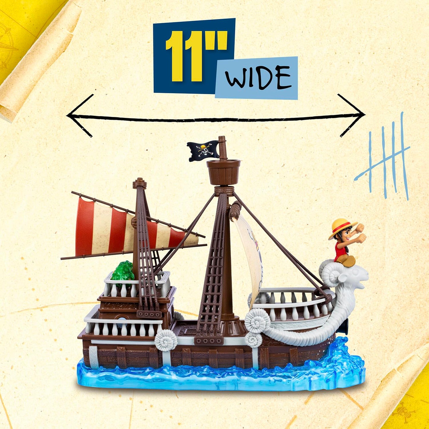 One Piece Going Merry Deluxe Collector Ship with Luffy Action Figure