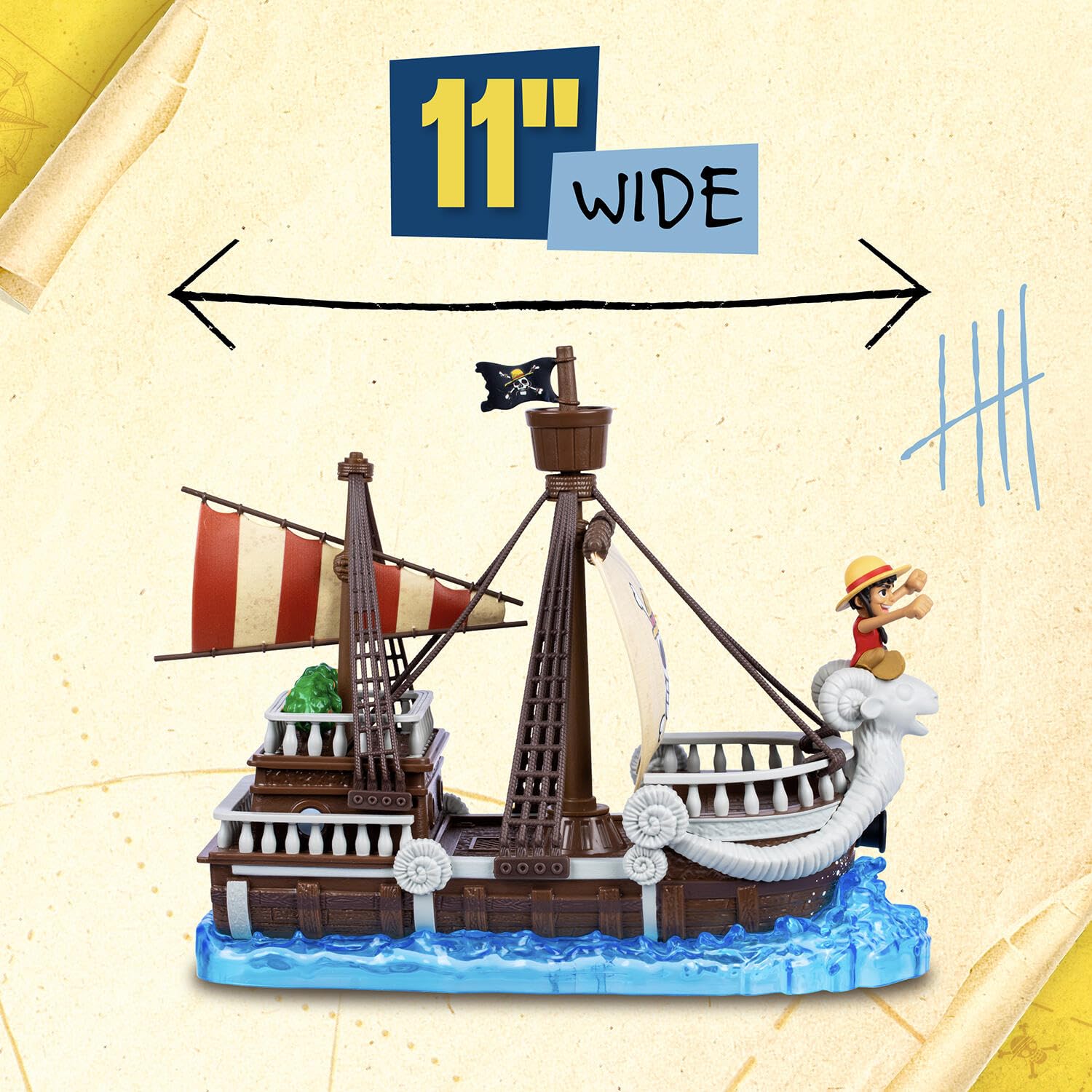 One Piece Going Merry Deluxe Collector Ship with Luffy Action Figure