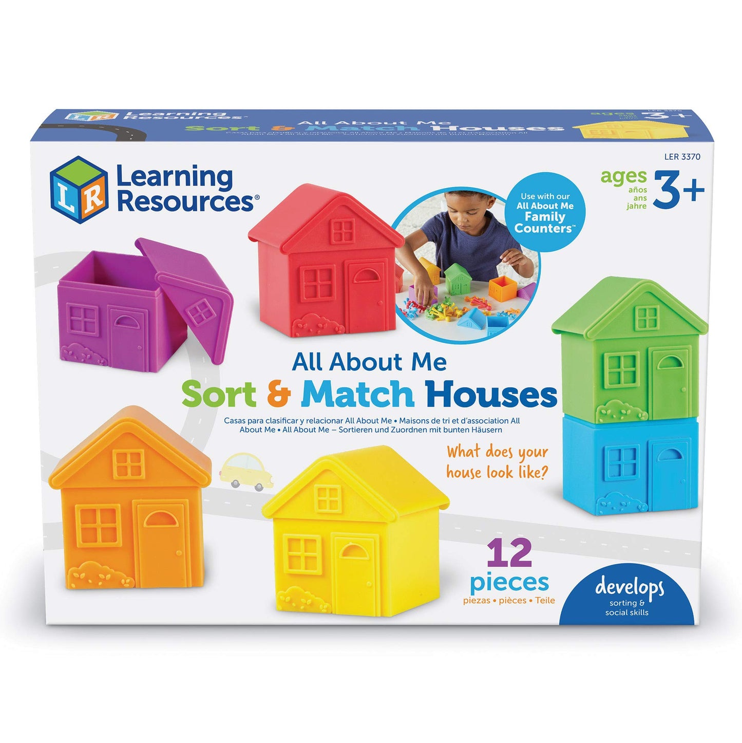 Learning Resources All About Me Sorting Houses - 12 Pieces, Ages 3+ Fine Motor & Sorting Skills, Montessori Toys, Special Education Actives