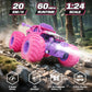 Meislane Remote Control Car, All Terrain RC Cars with Speed Switch RC Truck with LED Headlight and Rechargeable Batteries, 20KM/H Monster Truck Toys