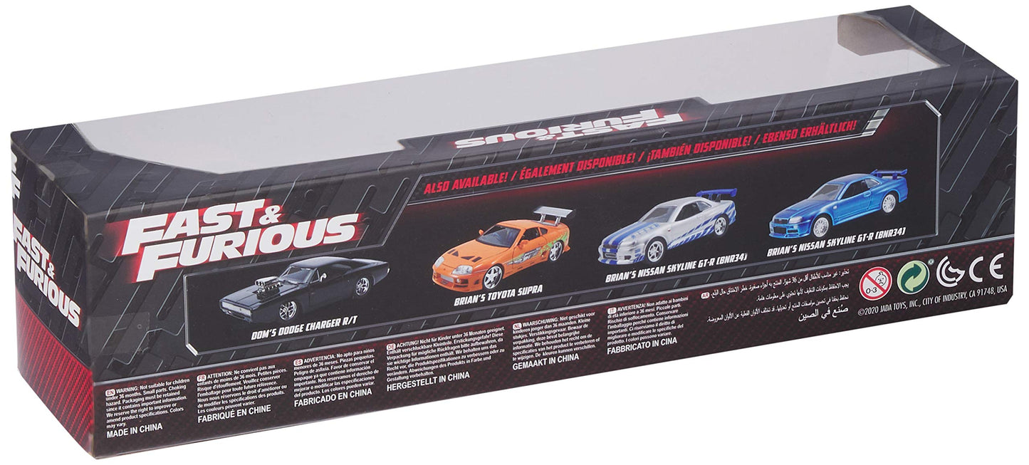 Jada Toys Fast & Furious Dom's Dodge Charger R/T & Brian's Toyota Supra 1:32 Die-Cast Vehicle (26063)