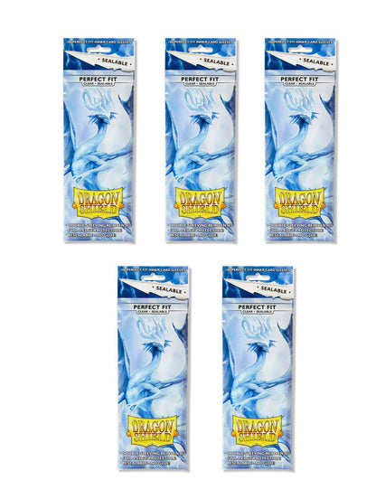 Dragon Shield 100 Standard Size Clear Resealable Sleeves (5 Packs)