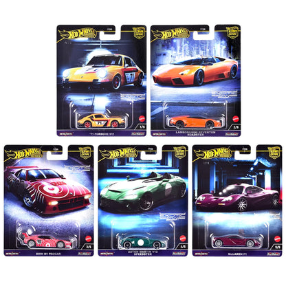 Hot Wheels Car Culture 2024 Exotic Envy Complete 5?Pack | ‘71 Porsche 911, Lamborghini Reventón, BMW M1 Procar, Aston Martin V12 Speedster & McLaren