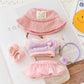 17cm Doll Clothes Set (No Doll), 5 Pieces Skirt Outfit Set for 6.7inch Dolls Dress Suit, Fashion Kawaii Dress Up Hat Overskirt Shoes Accessories
