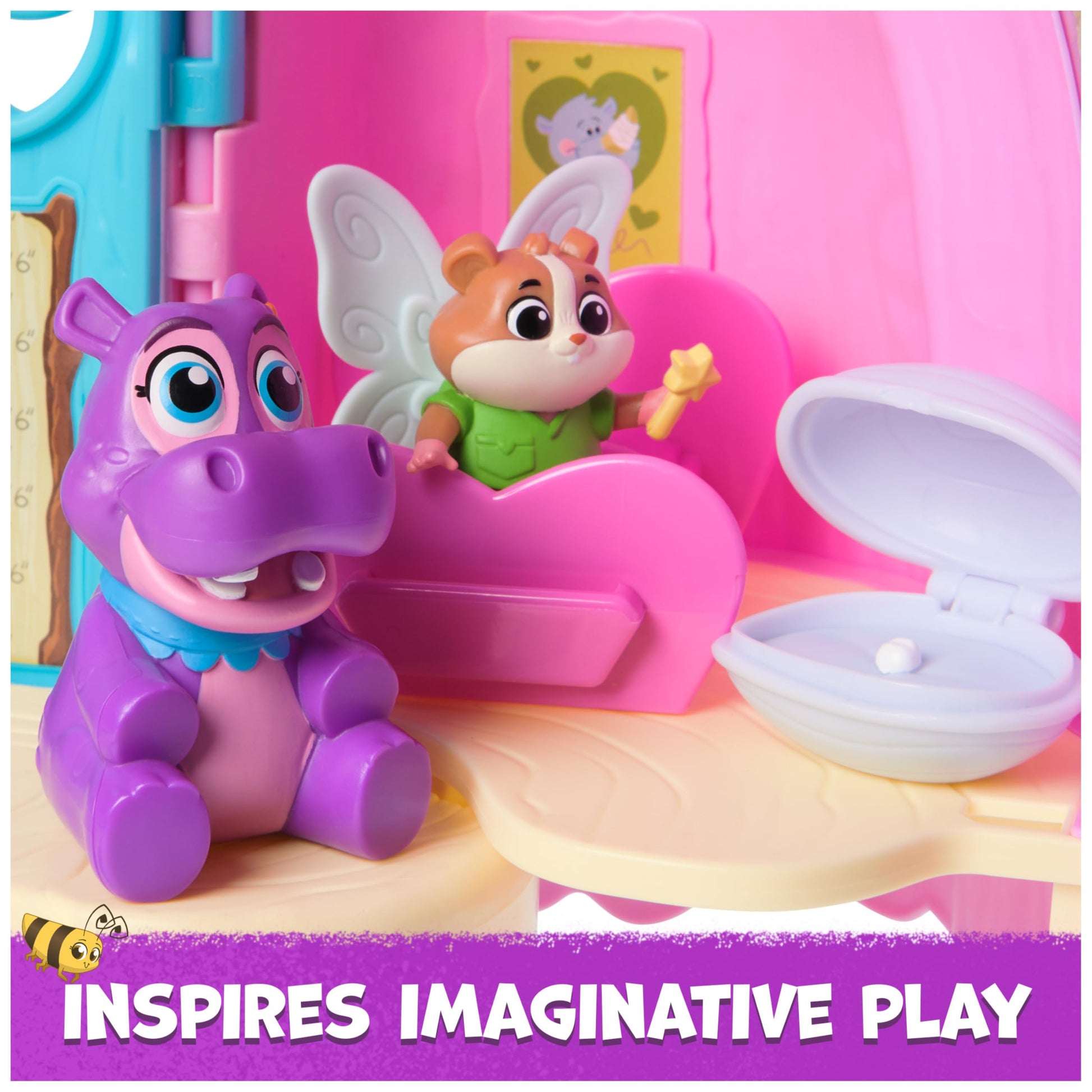 Vida The Vet, Tooth Fairy Wish Pack with Popcorn & Juno Toy Figures with a Tooth in Clam Shell Accessory, Kids Toys for Girls & Boys Ages 3 and up
