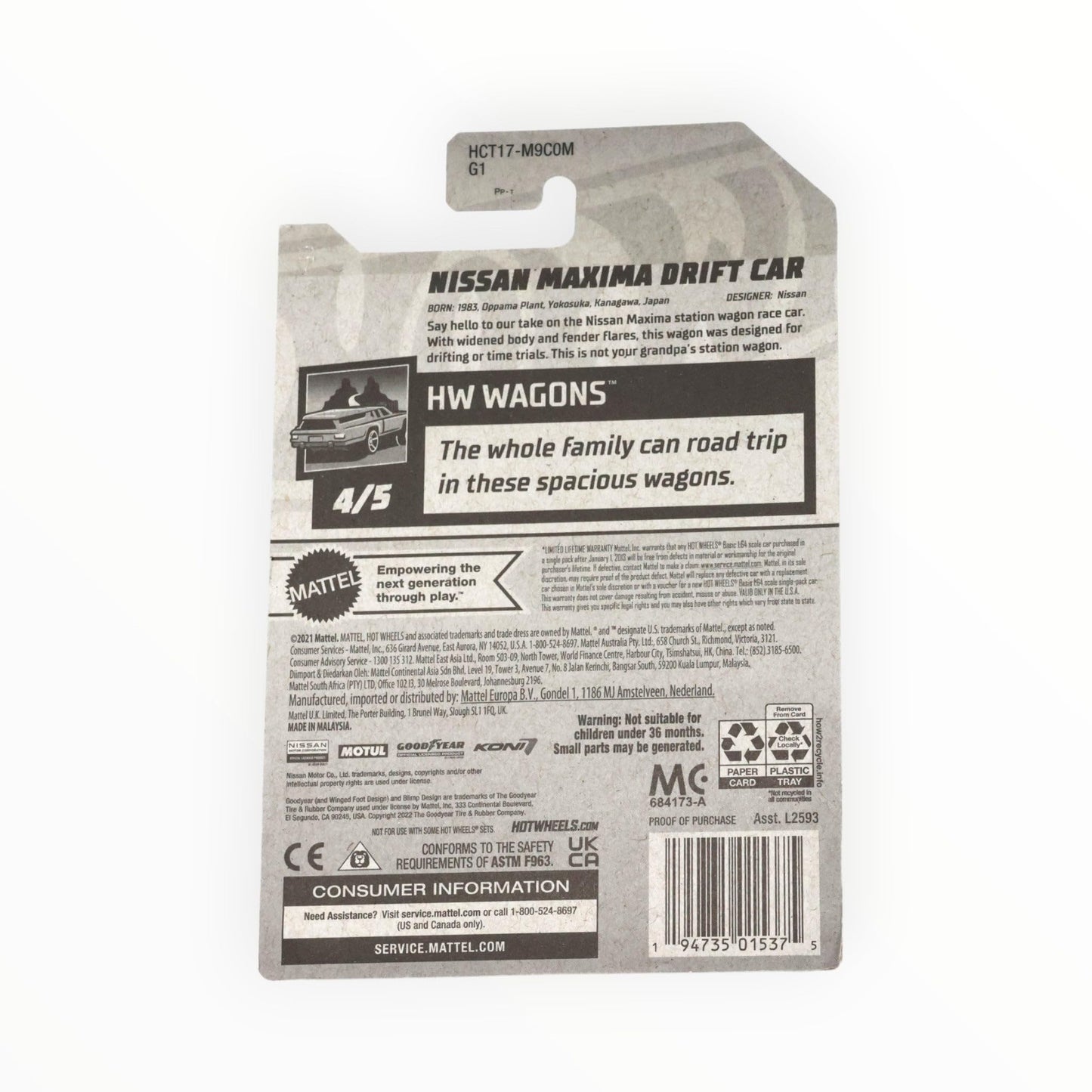 Hot Wheels Nissan Maxima Drift Car