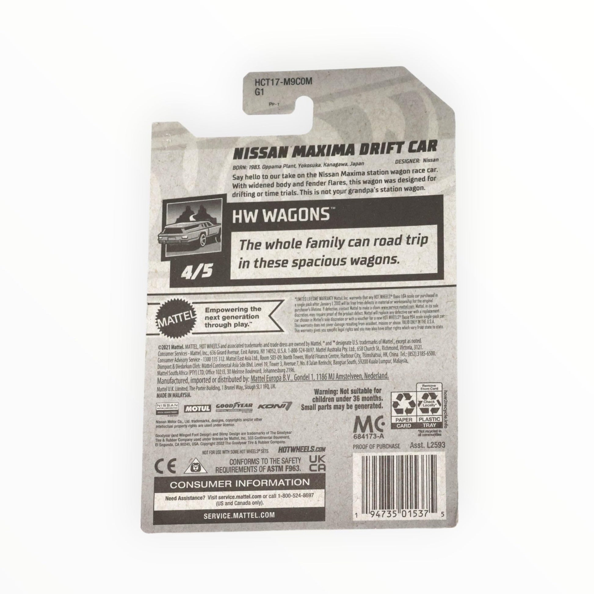 Hot Wheels Nissan Maxima Drift Car