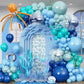 148pcs Under The Sea Balloons Garland Arch Kit for Boy Girl Ocean beach Themed Party Decorations for Baby Shower Birthday Party, with octopus Balloon