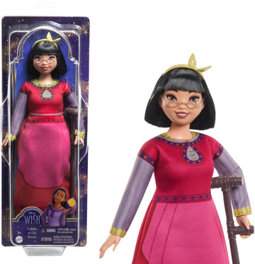 Mattel Disney Wish Toys, Dahlia of Rosas Posable Fashion Doll with Removable Clothes & Accessories, Inspired by the Movie