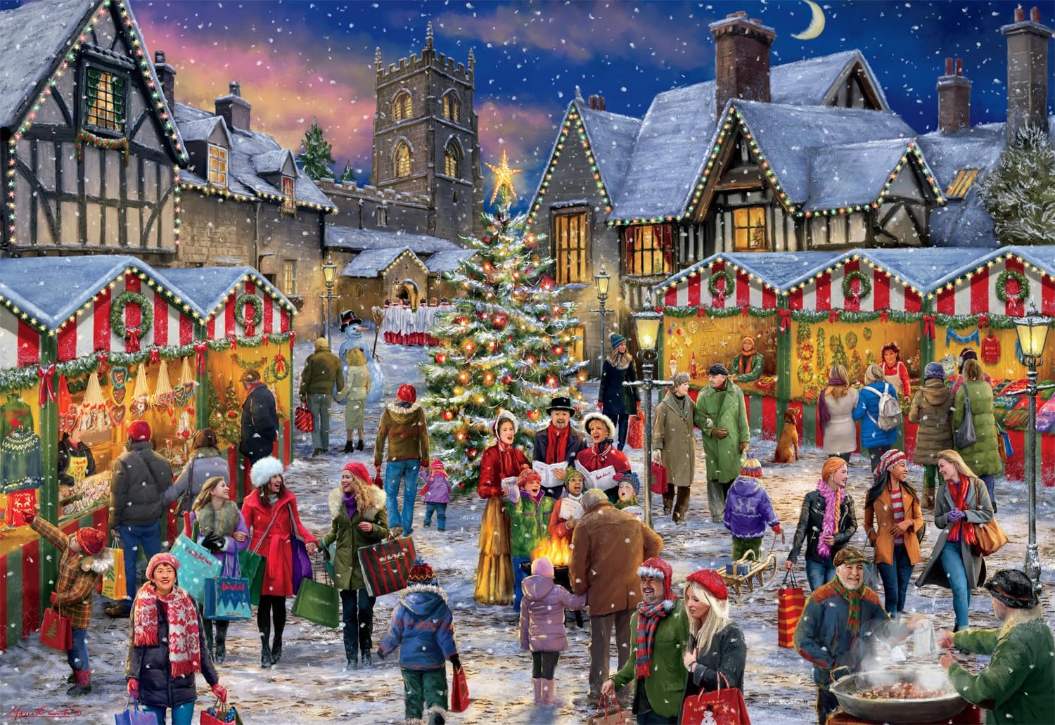 Buffalo Games - Winter Village Festival - 2000 Piece Puzzle for Adults