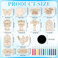 XEQWZVFR 48 Pack Jesus Wood Religious Craft Kit- with 48 Magnets Vacation Bible School Crafts Sunday School Art Party Decoration DIY Wood Jesus Figure