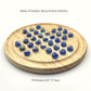 Marble Solitaire Board Game Set - Wooden Round Board with Glass Marbles for Family Game Night, Strategy Puzzle Toys for Adults Kids, Classic Peg