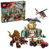 LEGO Jurassic World Spinosaurus & Quetzalcoatlus Air Mission - Dinosaur Toy for Kids - Pretend Play Building Toy with Dinosaur Figurines for Girls