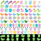 Tazimi 90 PCS Mini Resin Animal Figurines Glow in The Dark Miniature Figurines Aquarium Ornaments Charms for Garden Dollhouse Aquarium Home Birthday
