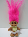 My Lucky Mini 2.5" Baby Troll Doll - Hot Pink Hair by Russ Berrie