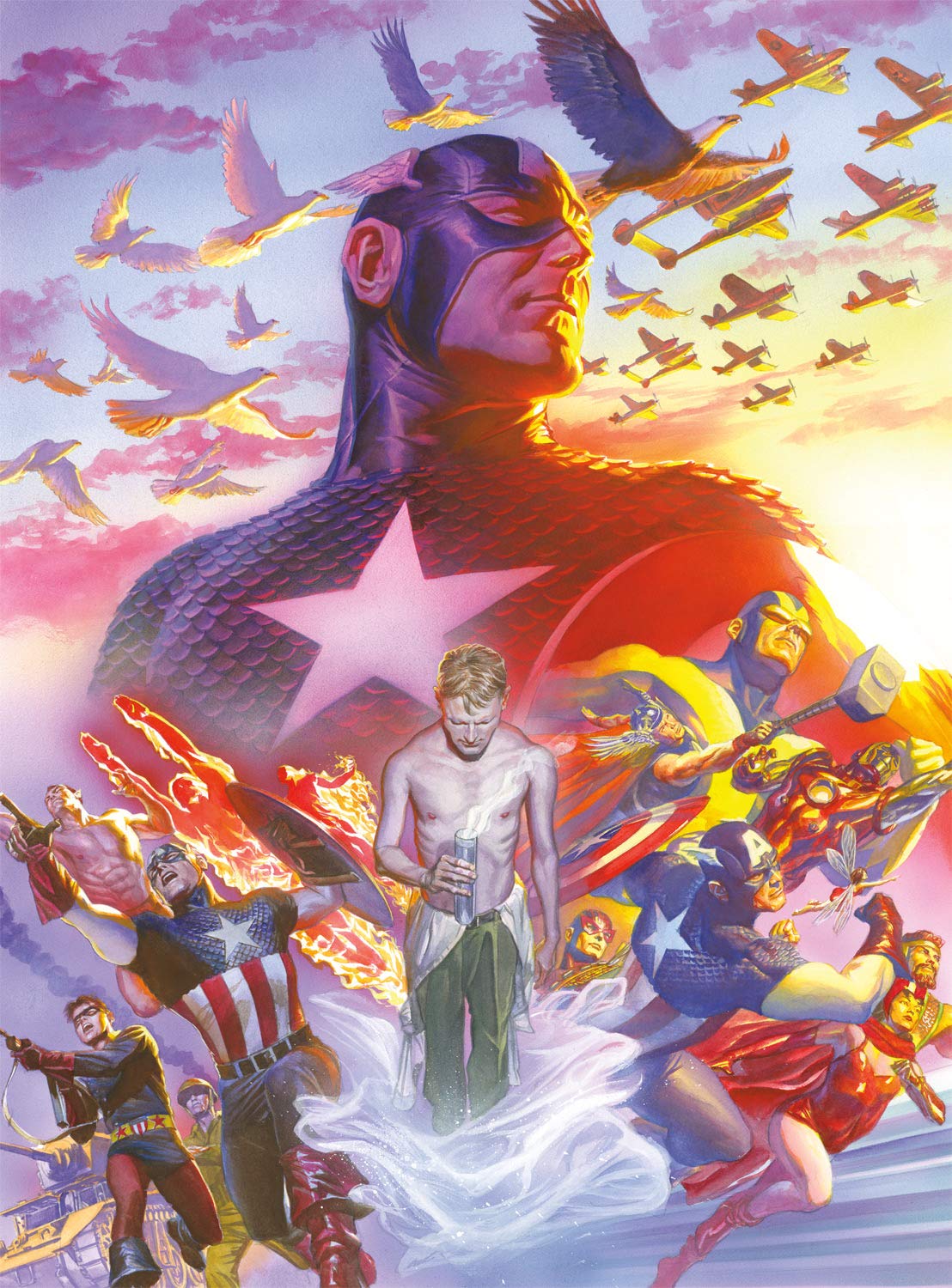 Buffalo Games - Marvel - Captain America 22-1000 Piece Jigsaw Puzzle for Adults -Challenging Puzzle Perfect for Game Nights - Finished Size is 26.75 x