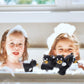 DolliBu Black Bear Animal Bath Toys - Family Animal Water Squirter for Kids, 4-Piece Kid and Baby Bathtub Toys, Fun Bath Time Children, Floating Bath