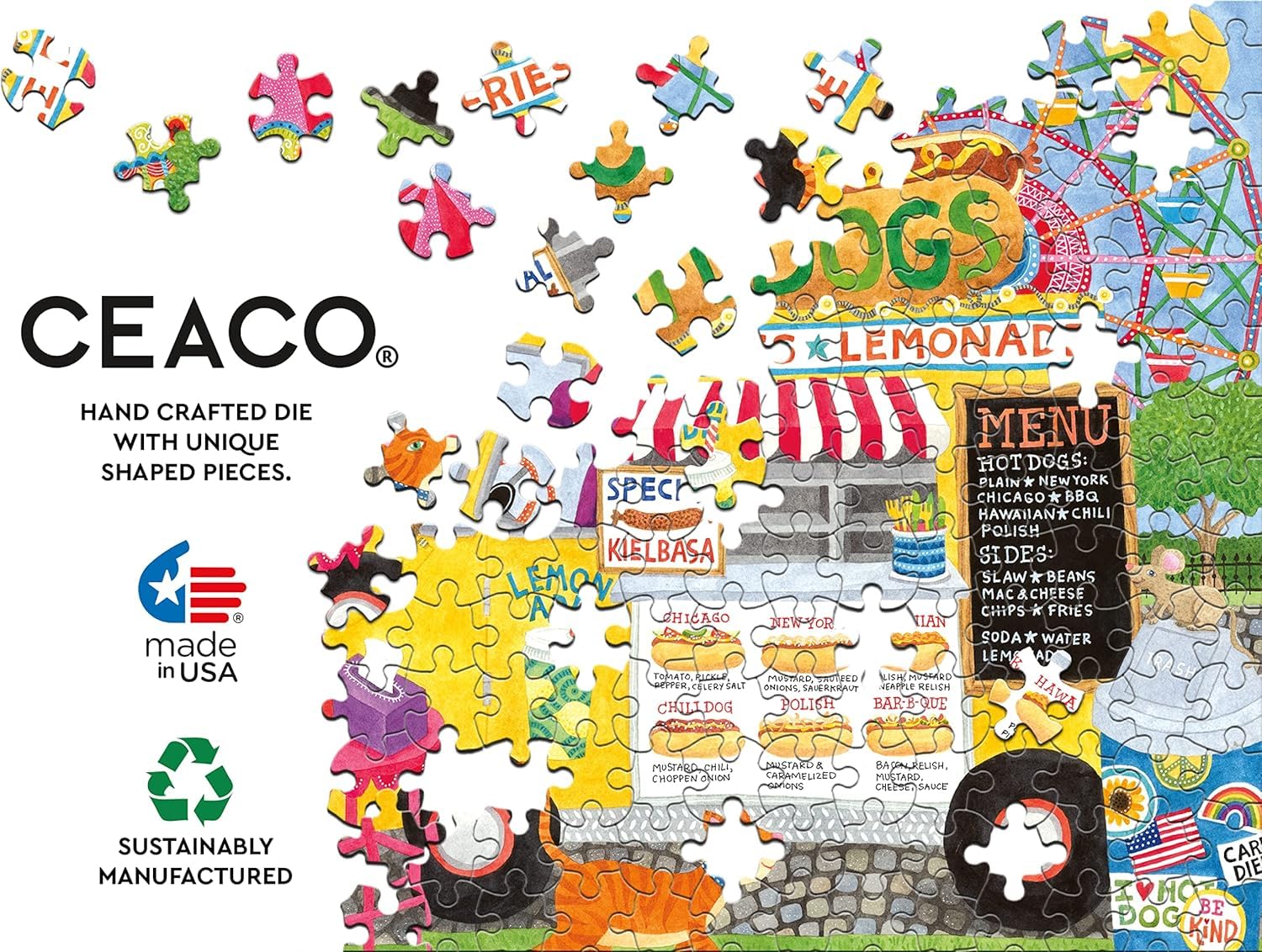 Ceaco - Food Trucks - Hot Dog Truck II - 500 Piece Jigsaw Puzzle