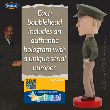 Royal Bobbles Dwight D. IKE Eisenhower, 34th President of the United States - American History Anniversary Bobblehead - 8.2 Inches Tall - Collectible