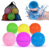 Reusable Water Balloons 6 Pcs with Mesh Bag, Self Sealing Easy Quick Fill