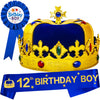 12th Birthday Gifts for Boys,12 Birthday Crown Boy,12 Birthday Boy Sash,12th Birthday Hat Boys,12th Birthday King,Birthday Boy Sash,Birthday Crown