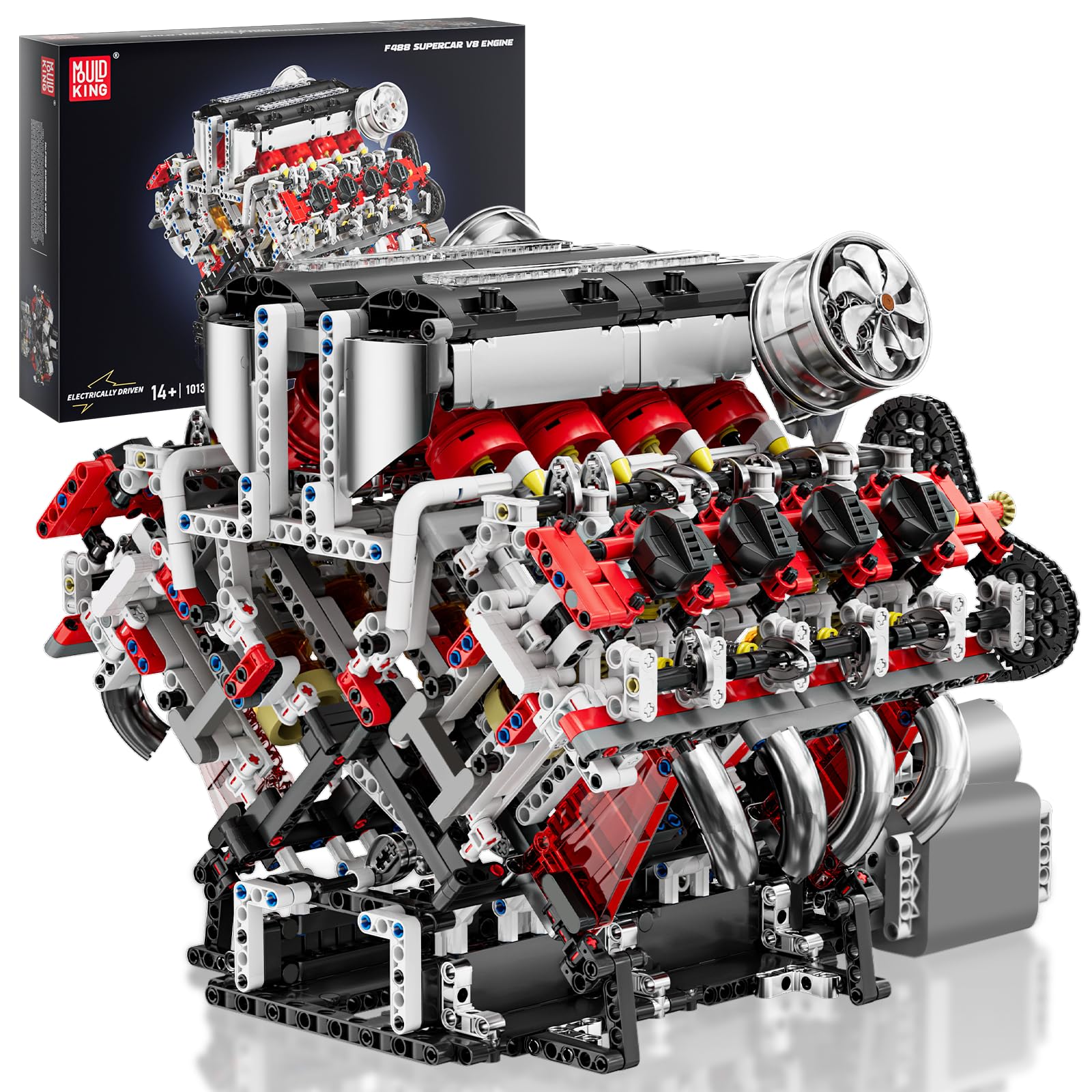 Mould King V8 Engine Building Set, 2718 Pcs Model Kit for Adults 14+