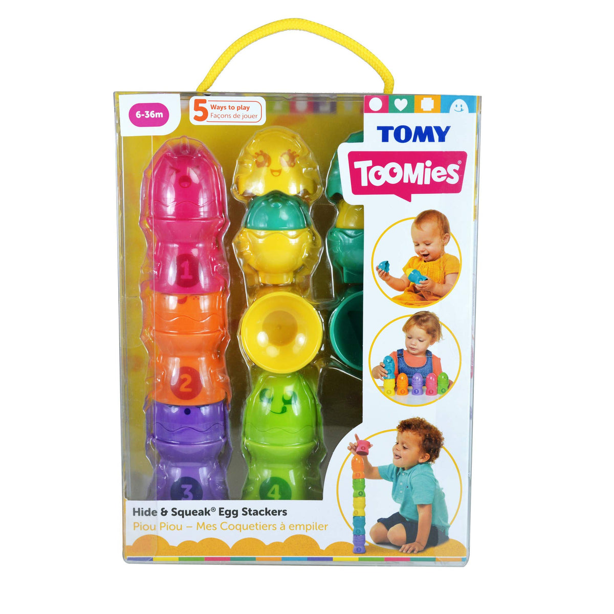 Toomies Tomy Hide & Squeak Eggstension Egg Stackers