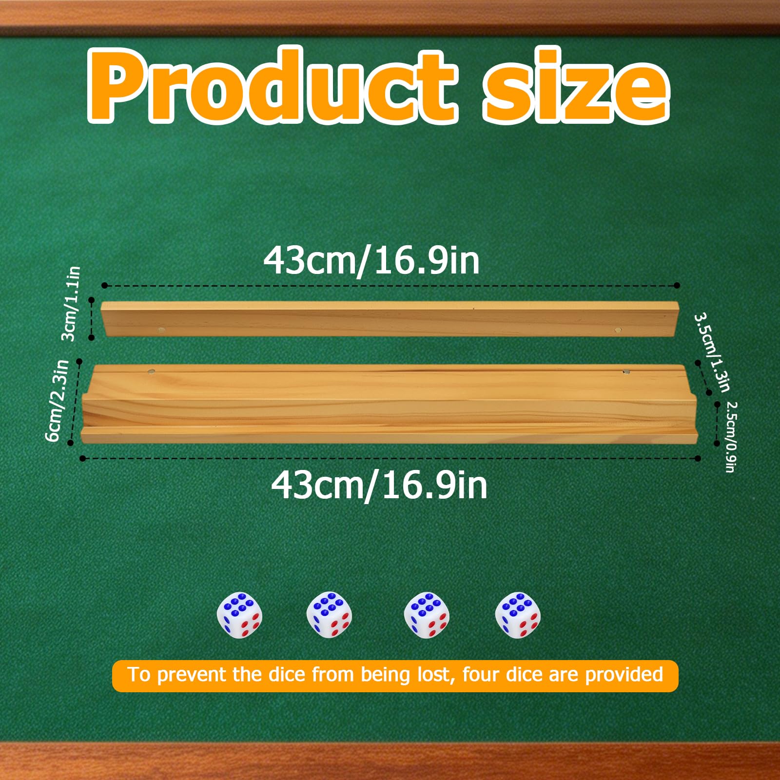 Magnetic Wooden Mahjong Racks with Pushers Set of 4, Including 4 Magnetic Racks, 4 Pushers, 40 Chips, 4 Dice, Mahjong Rack Bags,Chip Dice Bundle
