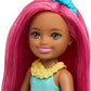 Barbie Chelsea Royal Small Doll (6-Inch) with Pink Hair Wearing Removable Skirt, Shoes & Hair Accessory, 6-inch Toy