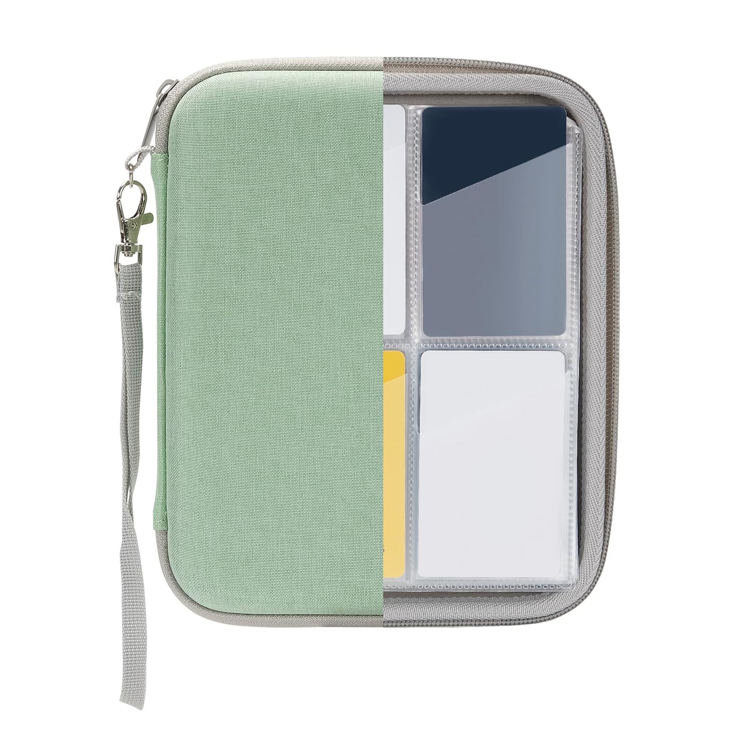 Jeachan Card Case for Yoto cards, Soft Portable Folder with Zipper & 80 Pockets Player & Mini Audiobook Cards, Card Binder Holder with Sleeves for