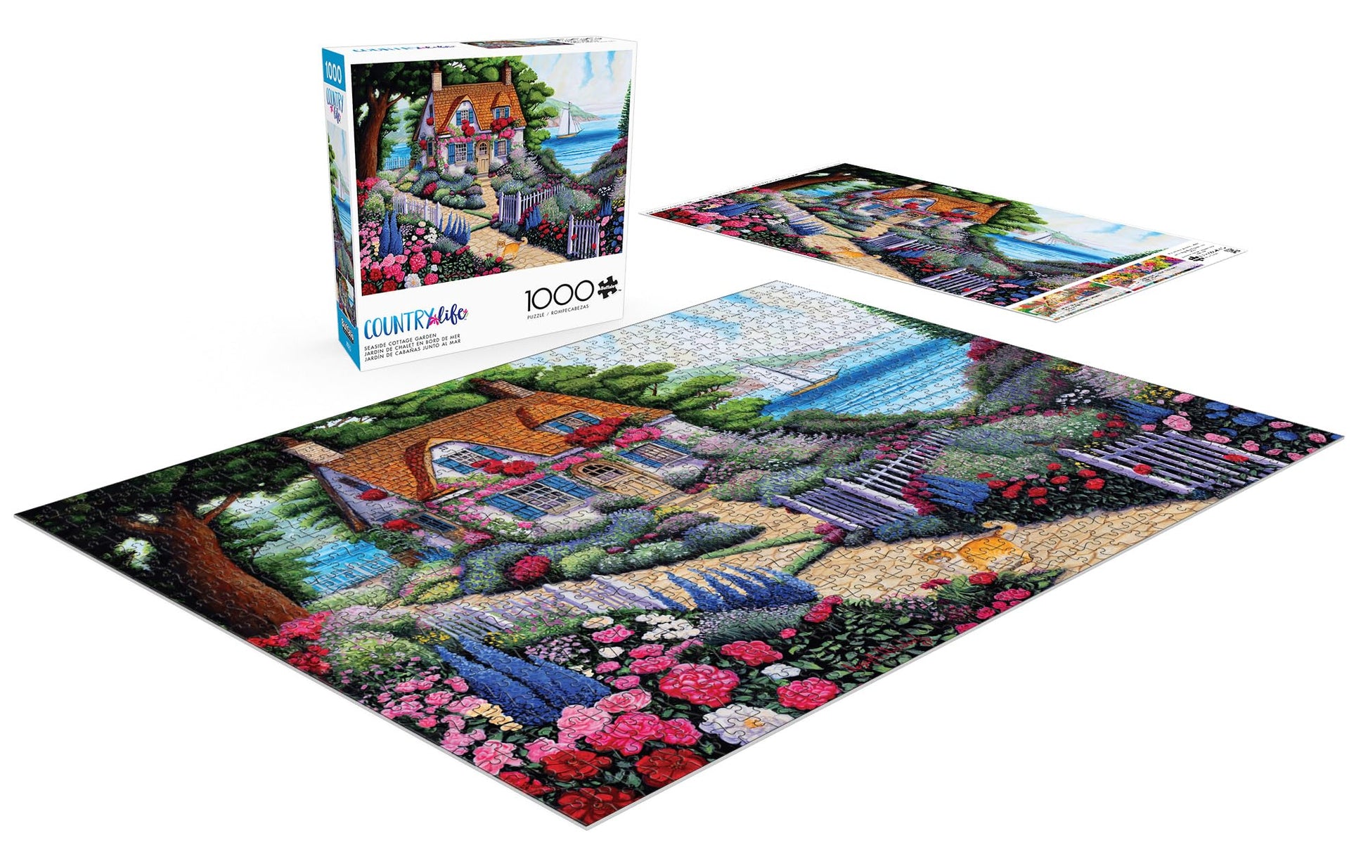 Buffalo Games Joseph Holodook, Seaside Cottage Garden, 1000 Piece Puzzle