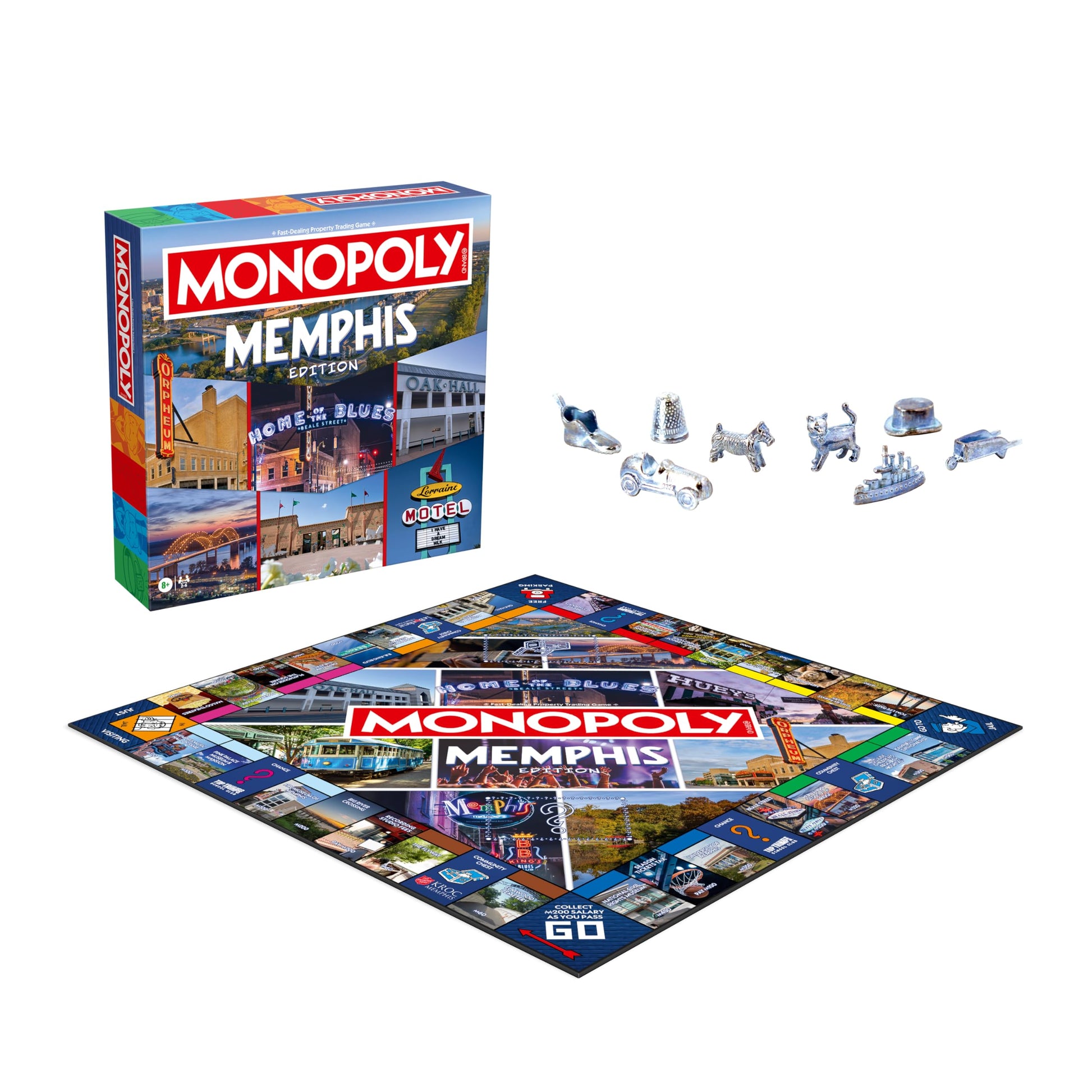 Monopoly Board Game - Memphis, TN Edition: 2-6 Players Family Board Games for Kids and Adults, Board Games for Kids 8 and Up, Great for Game Night