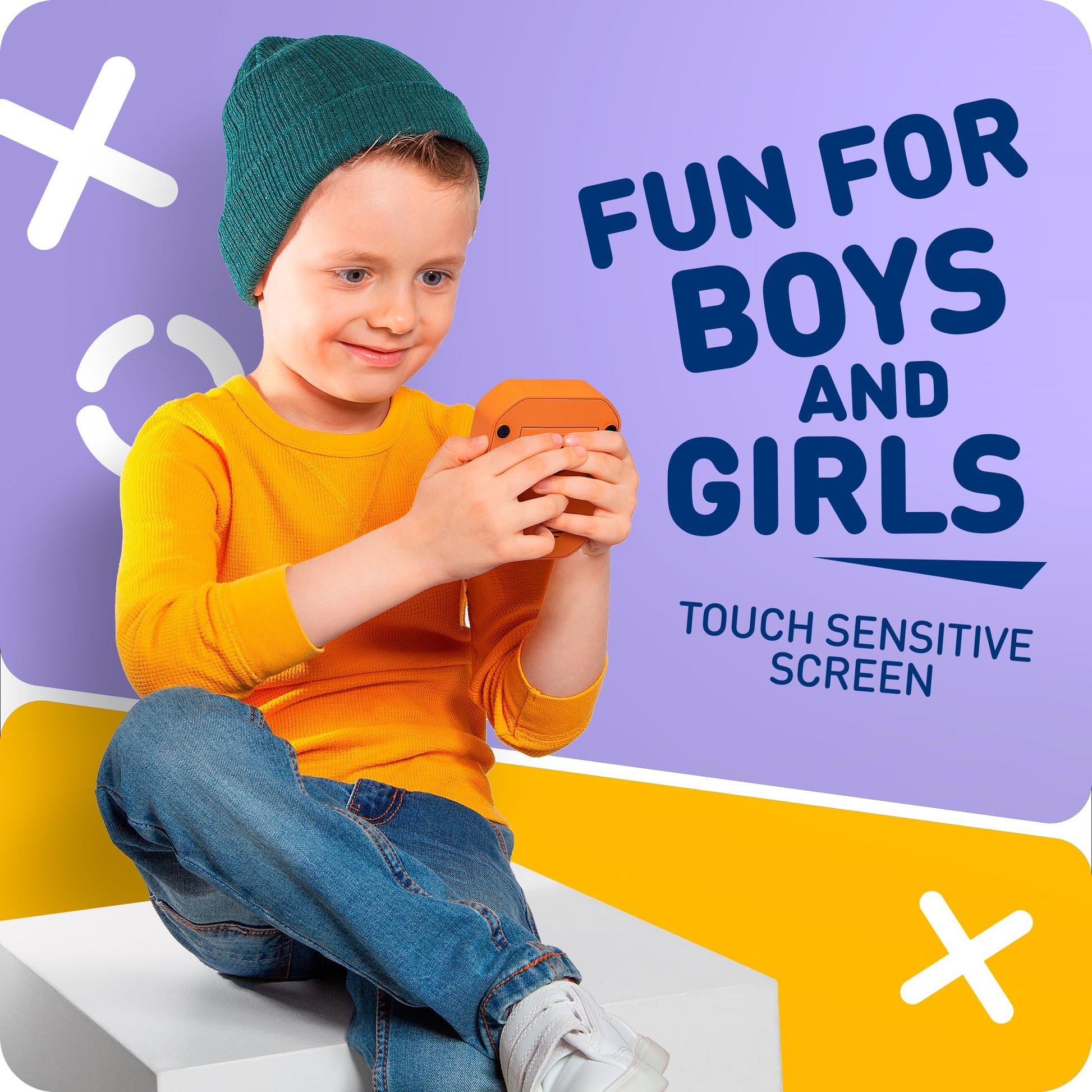 Electronic Tic-Tac-Toe Handheld Game | 3-in-1 Memory & Brain Games | Birthday Gift for Kids and Adults | Touchscreen Travel Friendly with Sound &