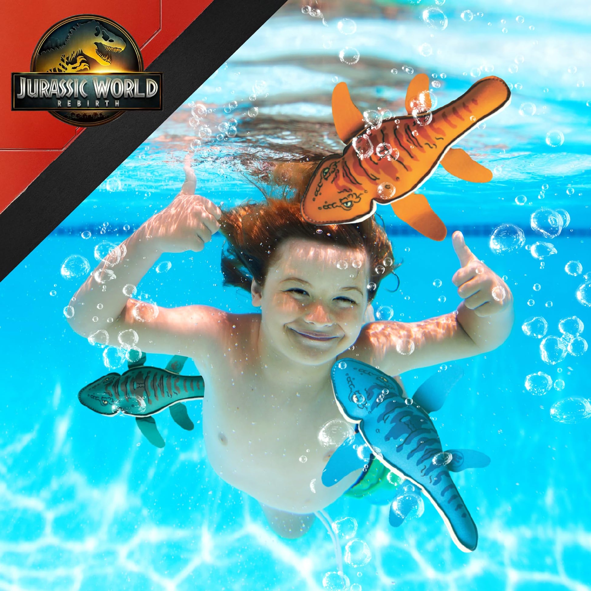 BigMouth Inc Jurassic Park Dive Toys Set for Kids - Licensed Pool Diving Toys for Swimming, Underwater Games, Summer Pool Play by BigMouth