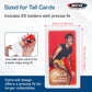 BCW Tall Card Topload Holders - 25 Pack | Premium Top Loaders for Sports Trading Cards | Fits Tall Basketball, Football, Widevision Cards | Clear