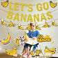 Banana Party Decorations Banana Birthday Decorations Let's Go Bananas Banner Hanging Swirls for Fruit Themed Party Decorations