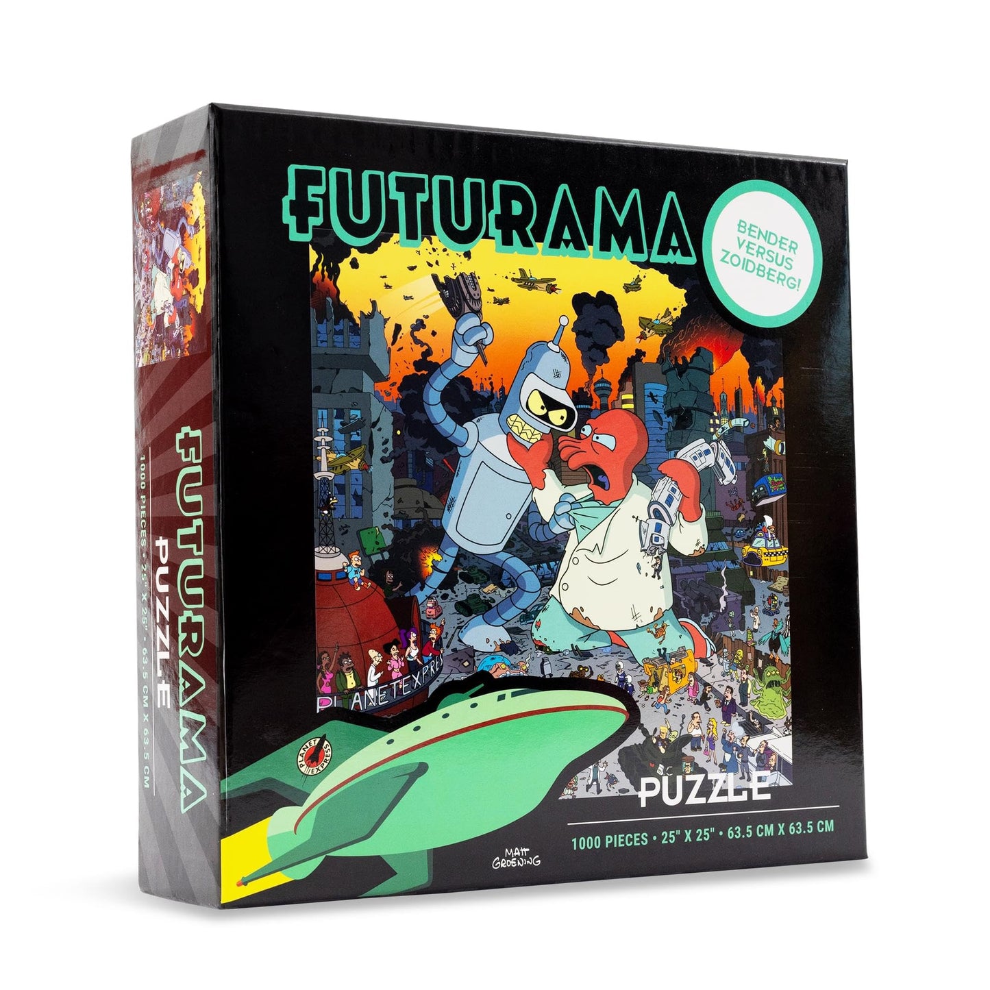 Futurama Bender vs. Zoidberg 1000-Piece Jigsaw Puzzle for Adults | 28 x 20 Inches