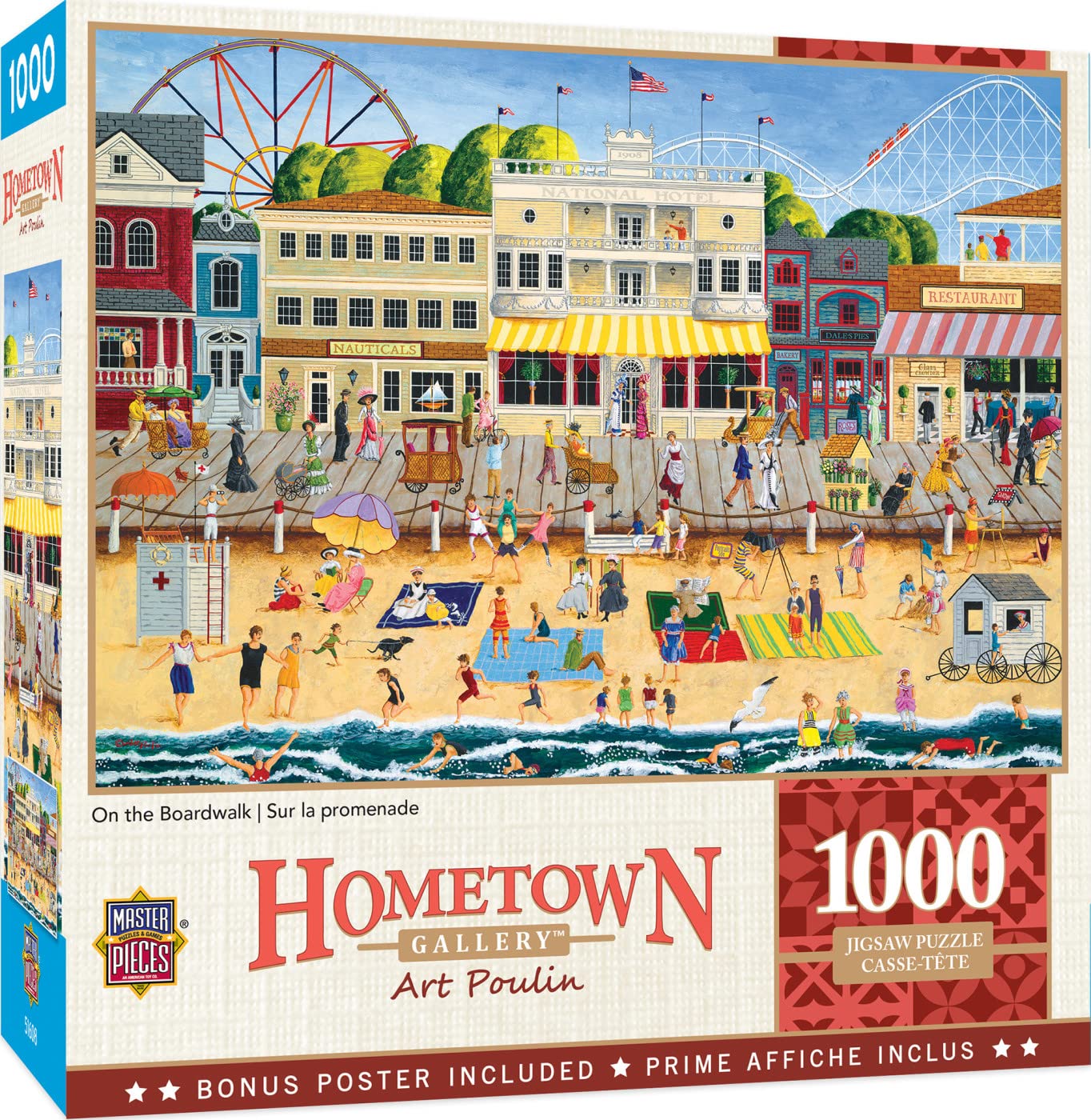 MasterPieces - 1000 Piece Jigsaw Puzzle, On the Boardwalk, Fun for Adults, Family, Kids, 19.25" x 26.75"