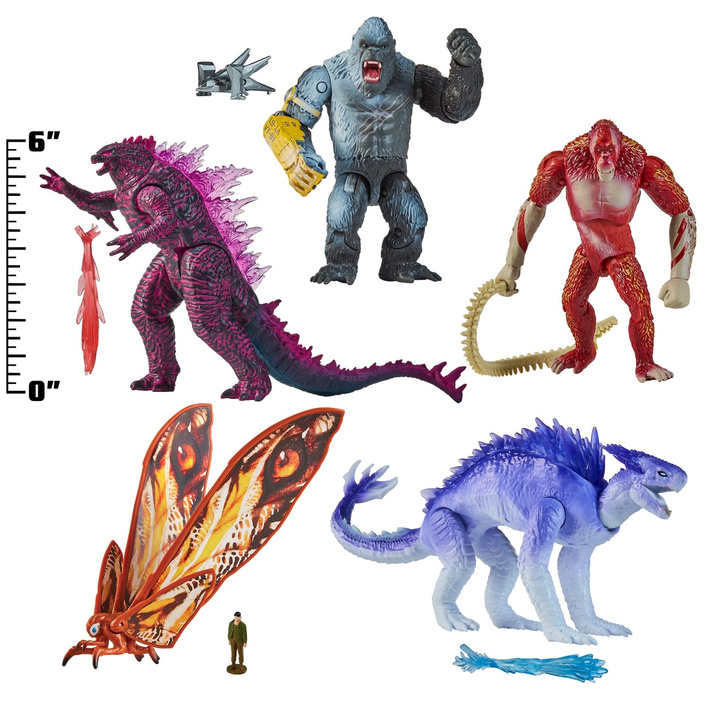 PlayMates Godzilla x Kong: Basic Figure 5-Pack Toys