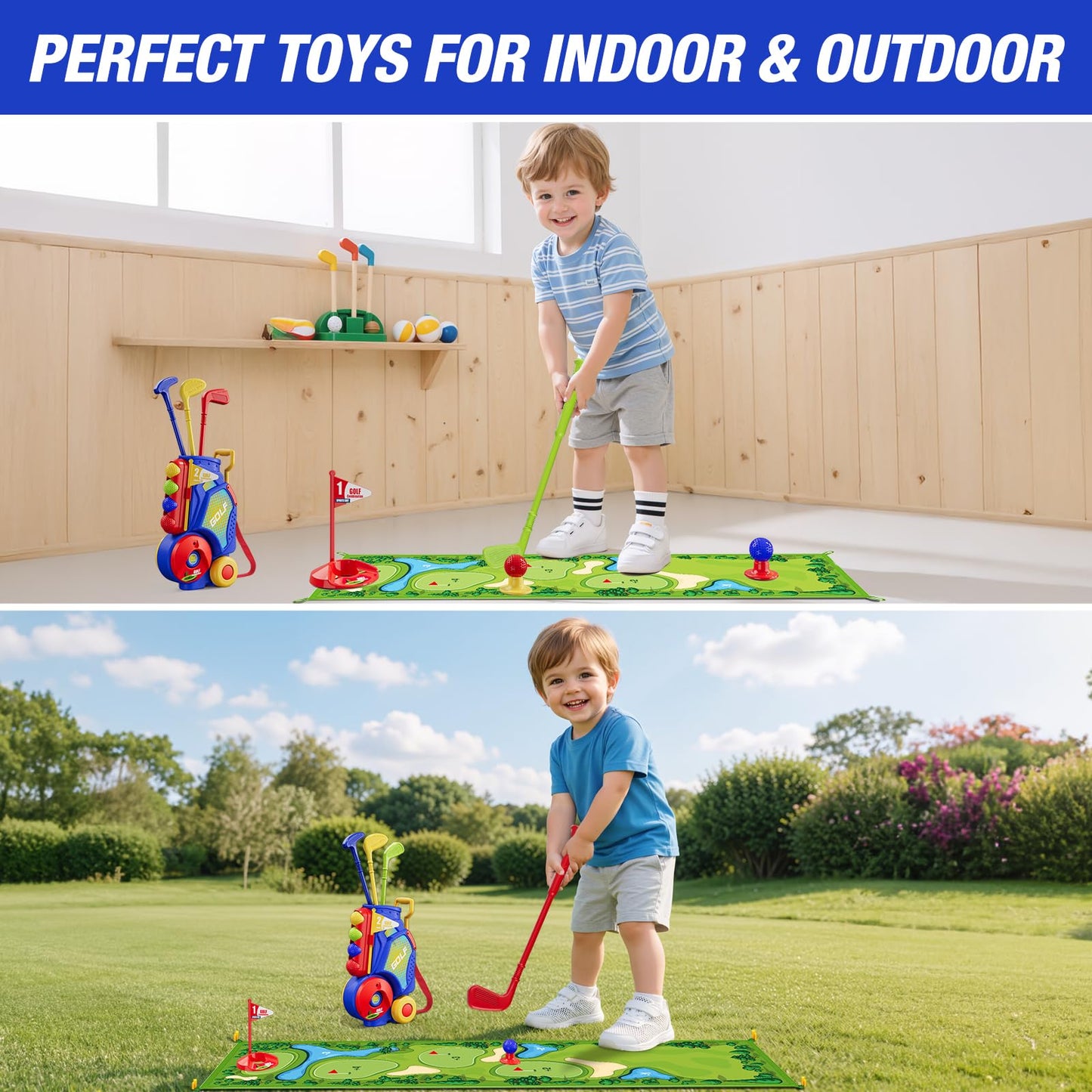 HYES Kid Golf Set, Kids Golf Club Age 3-5, Blue