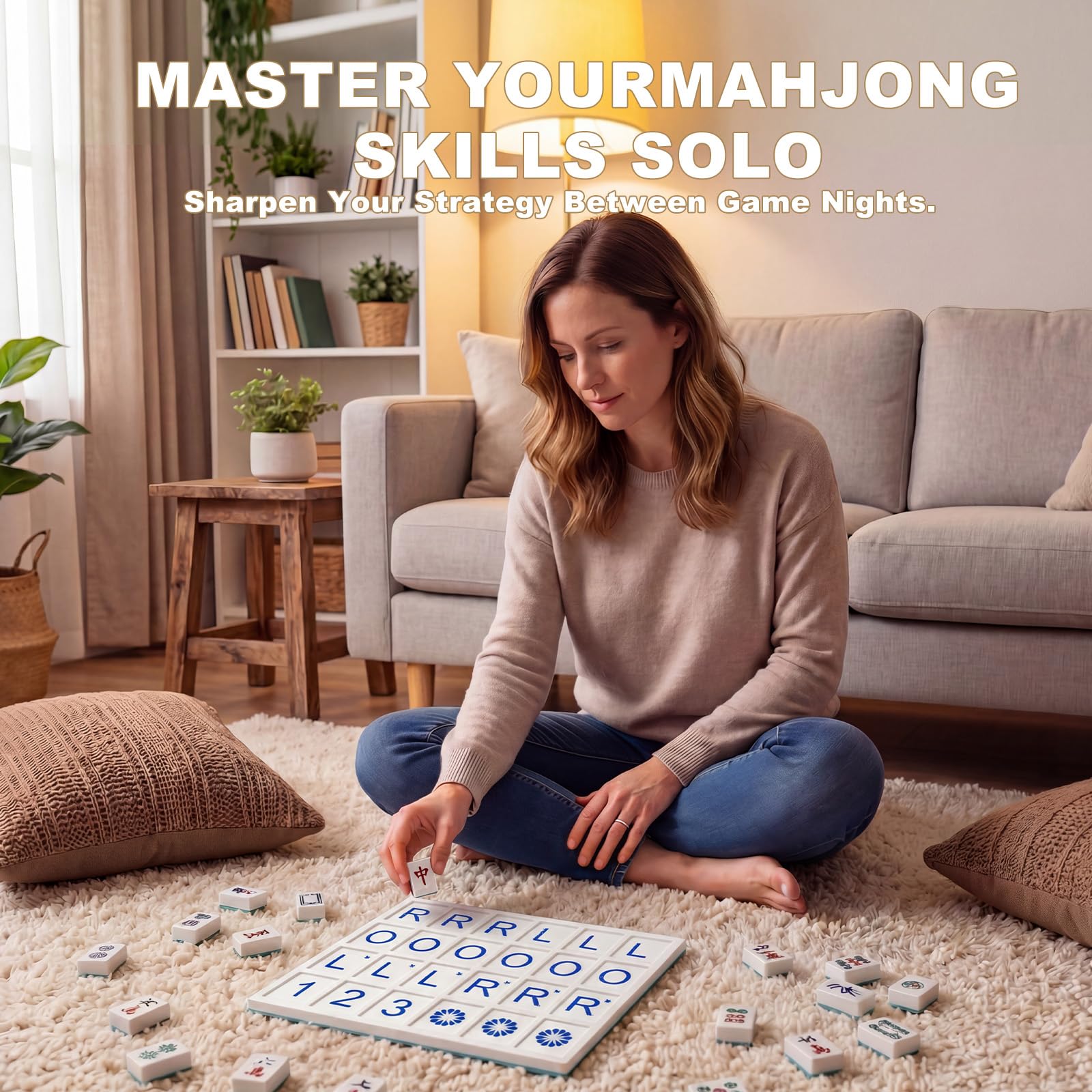 Eccentfit Mahjong Solo Practice Board - 3D Printed Solo Trainer with RLO Charleston Guide & 24 Slots - Training Aid for Learning 2026 New Card
