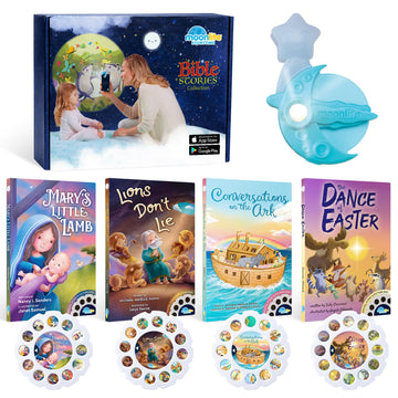 Moonlite Storytime Starter Pack Set: Projector and 4 Bible Stories