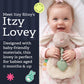 Itzy Ritzy - Itzy Lovey Including Teether - Baby Lovey with Teether, Textured Ribbons & Dangle Arms - Features Crinkle Sound, Sherpa Fabric and Minky