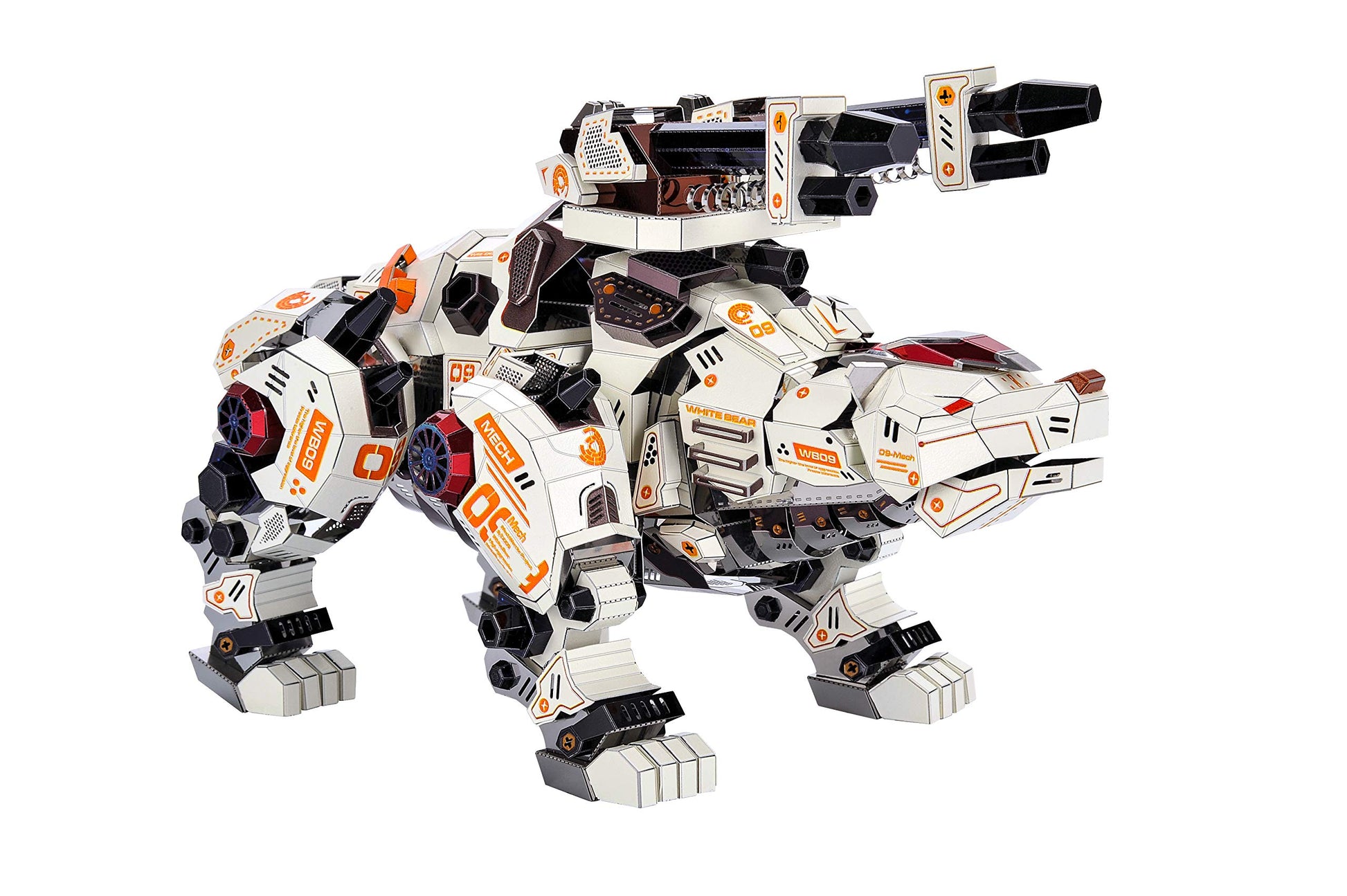 Microworld 3D Metal Puzzle, Mechanical White Polar Bear Metal Model Kits, DIY Challenging Laser Cut Brain Teaser Jigsaw Puzzle Collection Home Decor