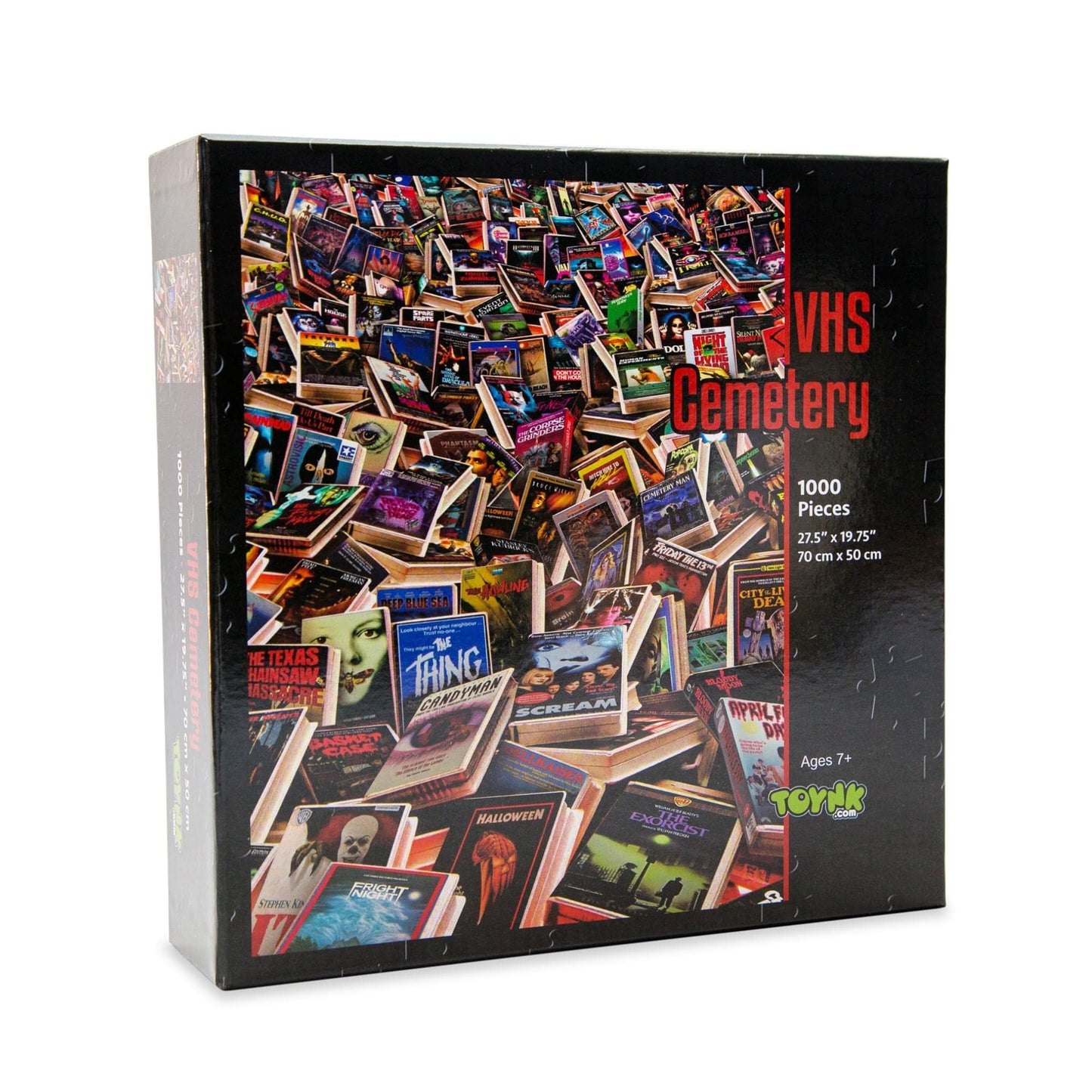 Horror VHS Cemetery 1000-Piece Jigsaw Puzzle, Brain Teaser for Kids and Adults | 28 x 20 Inches