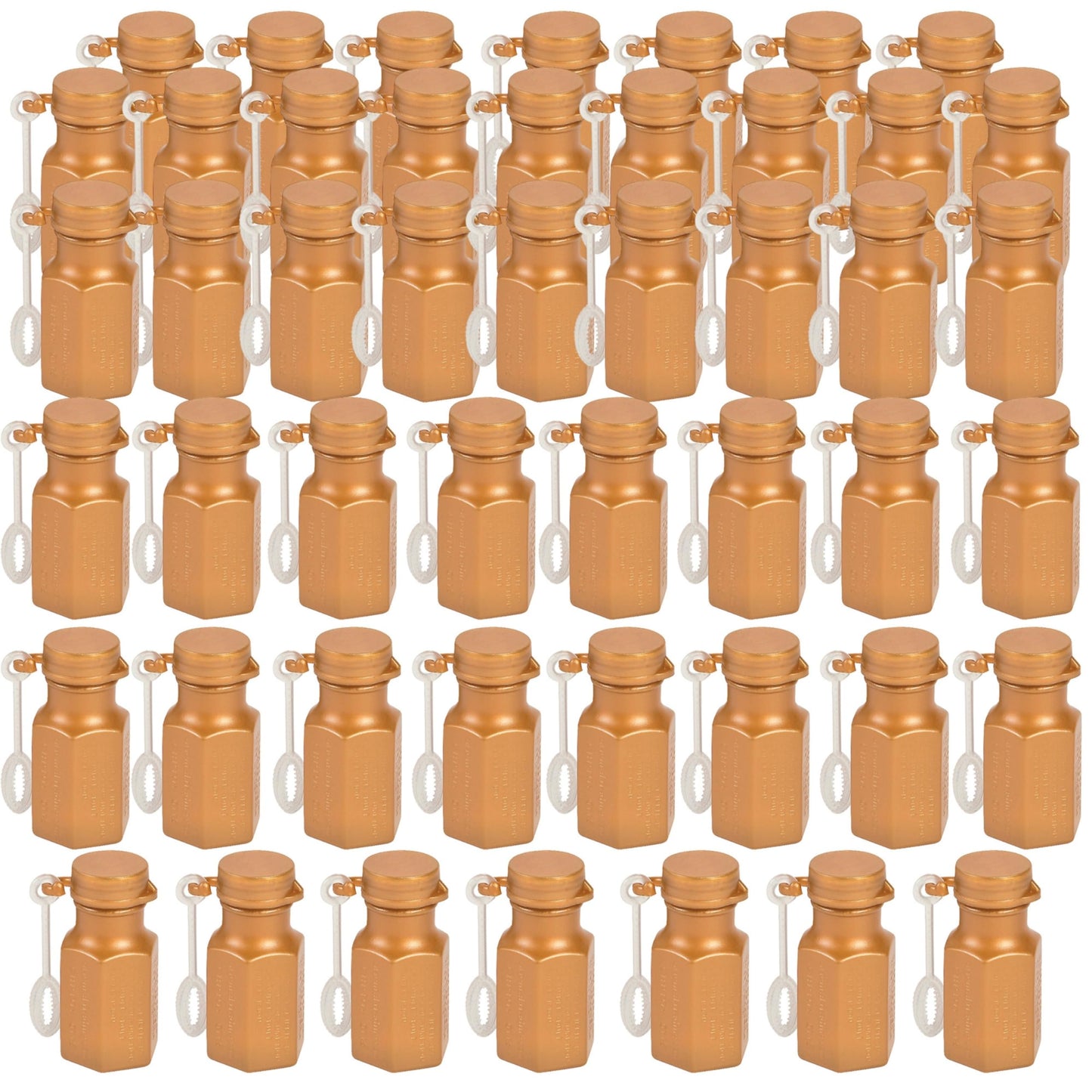 Fun Express - Metallic Gold Hexagon Bubble Bottles 0.3 - Toys - Bubbles - Bubble Bottles - 48 Pieces