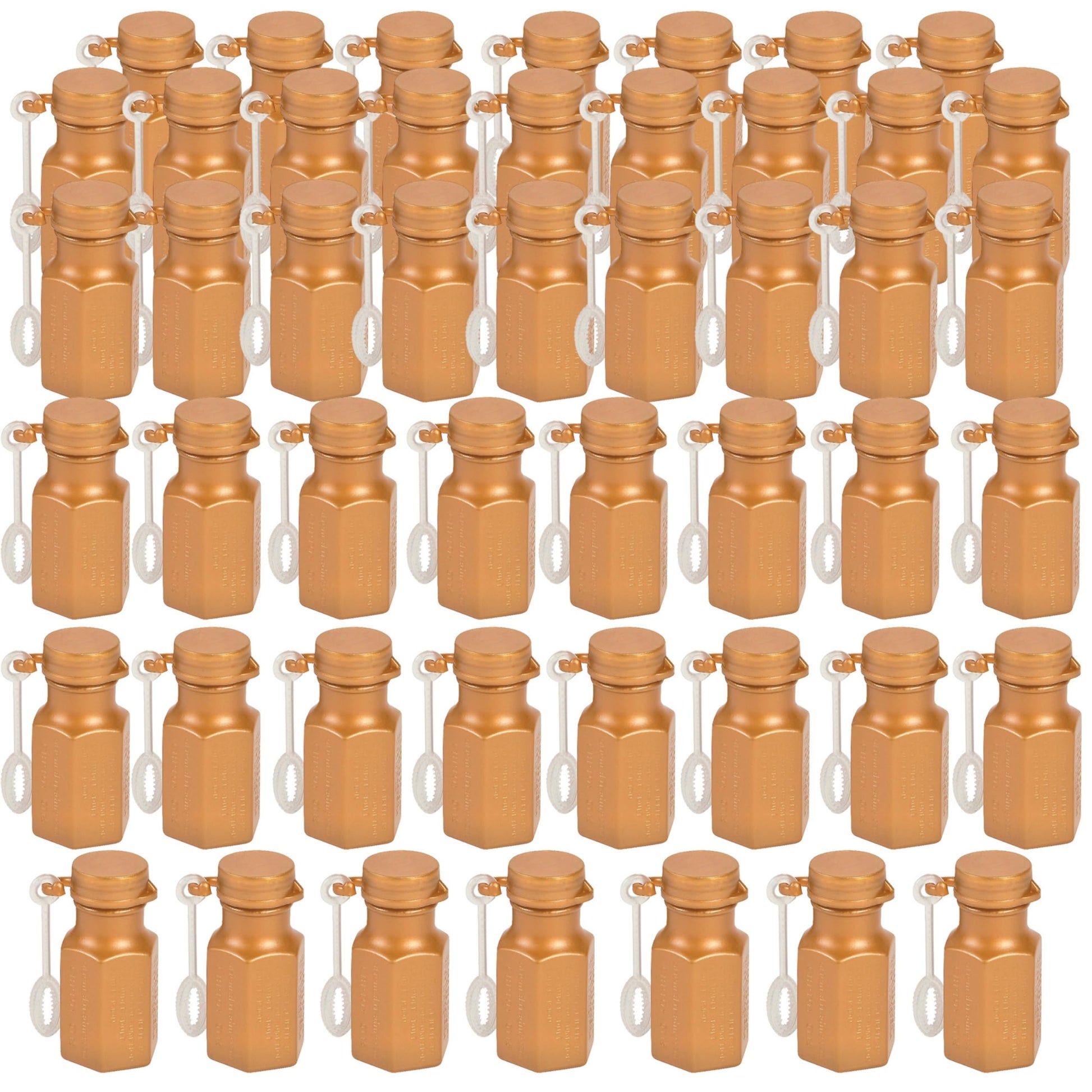 Fun Express - Metallic Gold Hexagon Bubble Bottles 0.3 - Toys - Bubbles - Bubble Bottles - 48 Pieces
