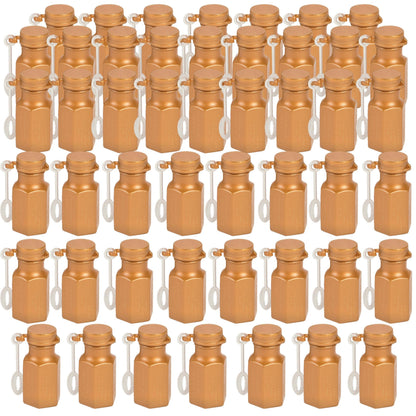 Fun Express - Metallic Gold Hexagon Bubble Bottles 0.3 - Toys - Bubbles - Bubble Bottles - 48 Pieces